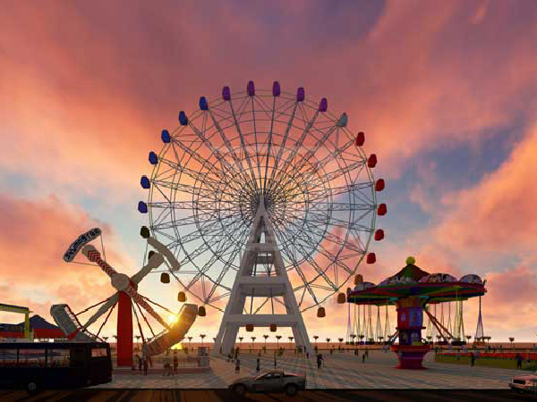 Giant ferris wheel ride